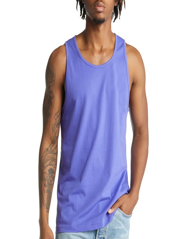 Custom 100% Cotton Summer Crew Neck Boys Tank Tops Wholesale