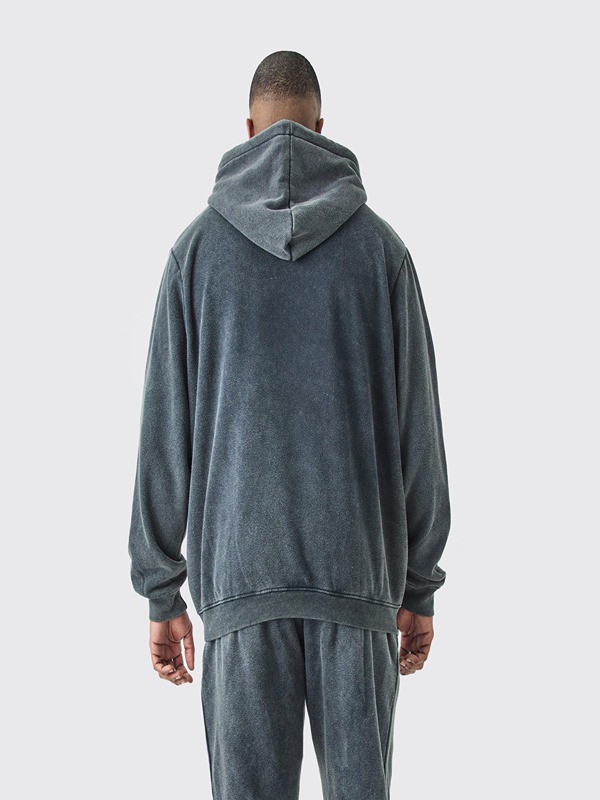 Brand High Quality 100% Cotton Acid Washed Hoodie Washing Sun Faded Hoodie