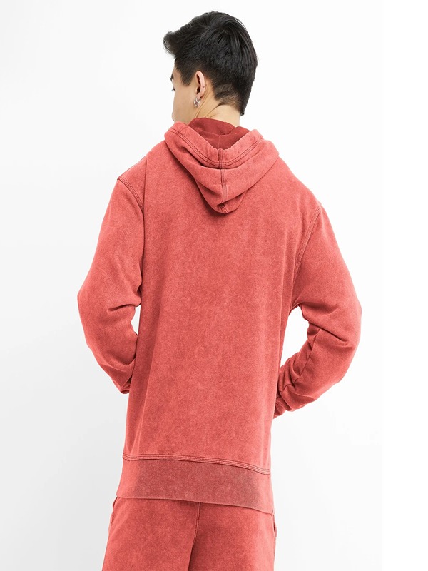 Acid Washed Hoodie Custom Wholesale Heavyweight Screen Printed Hooded