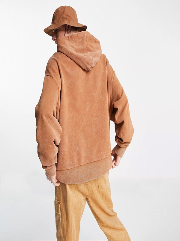 New Trending Men Vintage Acid Wash Plain Hoodies Sun faded Wash Blank Hoodie