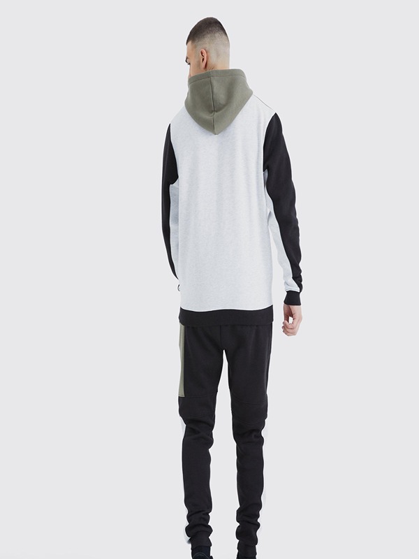 Custom Men Pullover Hoodie Sweatshirt Set Jogging Tracksuit with Hip Hop Style for Winter