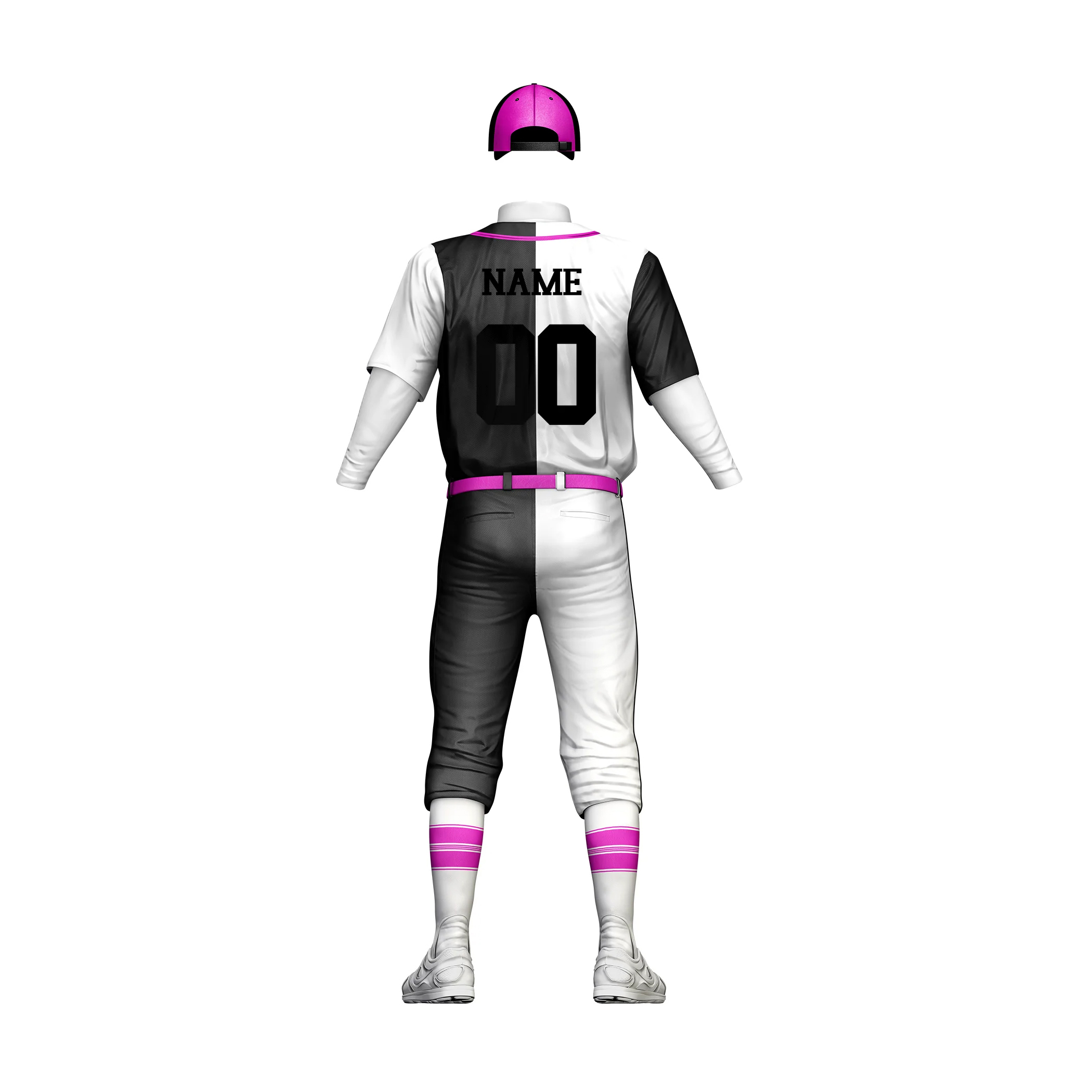 New arrival breathable plaid polyester baseball softball uniform moist