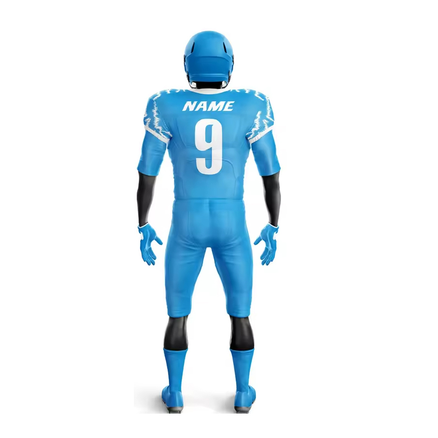 youth custom american football set breathable polyester uniform