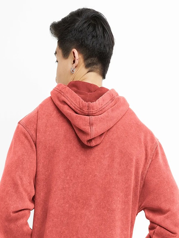Acid Washed Hoodie Custom Wholesale Heavyweight Screen Printed Hooded