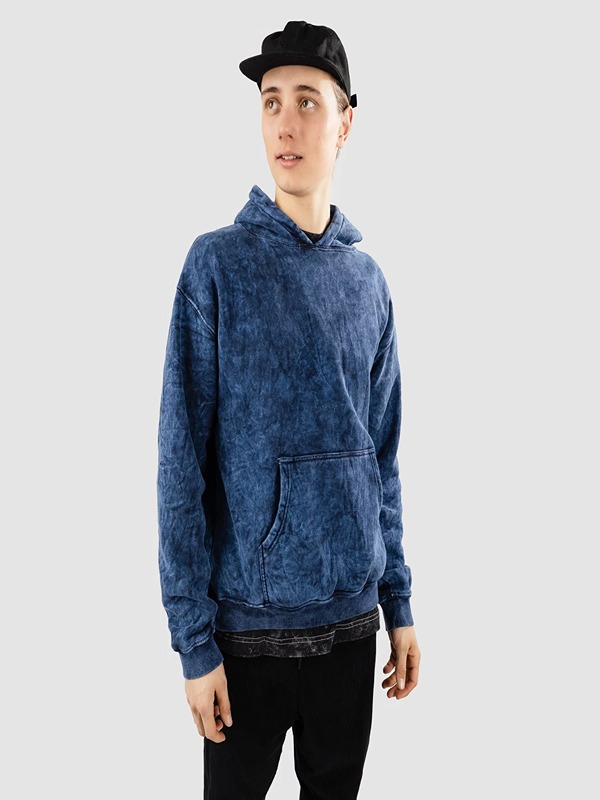 Customized Side Pockets Hip Hop Unisex Acid Wash Pullover Hoodie