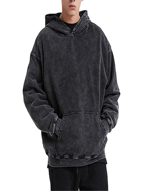 Hoodies Men High Quality Unisex Blank Acid Wash Full Hoodie for Winter