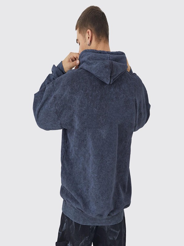 New 100% Cotton Casual comfort High Quality Trend Acid Wash Vintage Hoodie