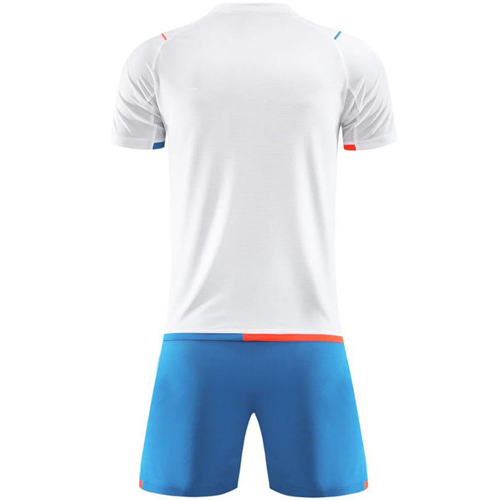 Breathable polyester soccer jersey short set sublimation