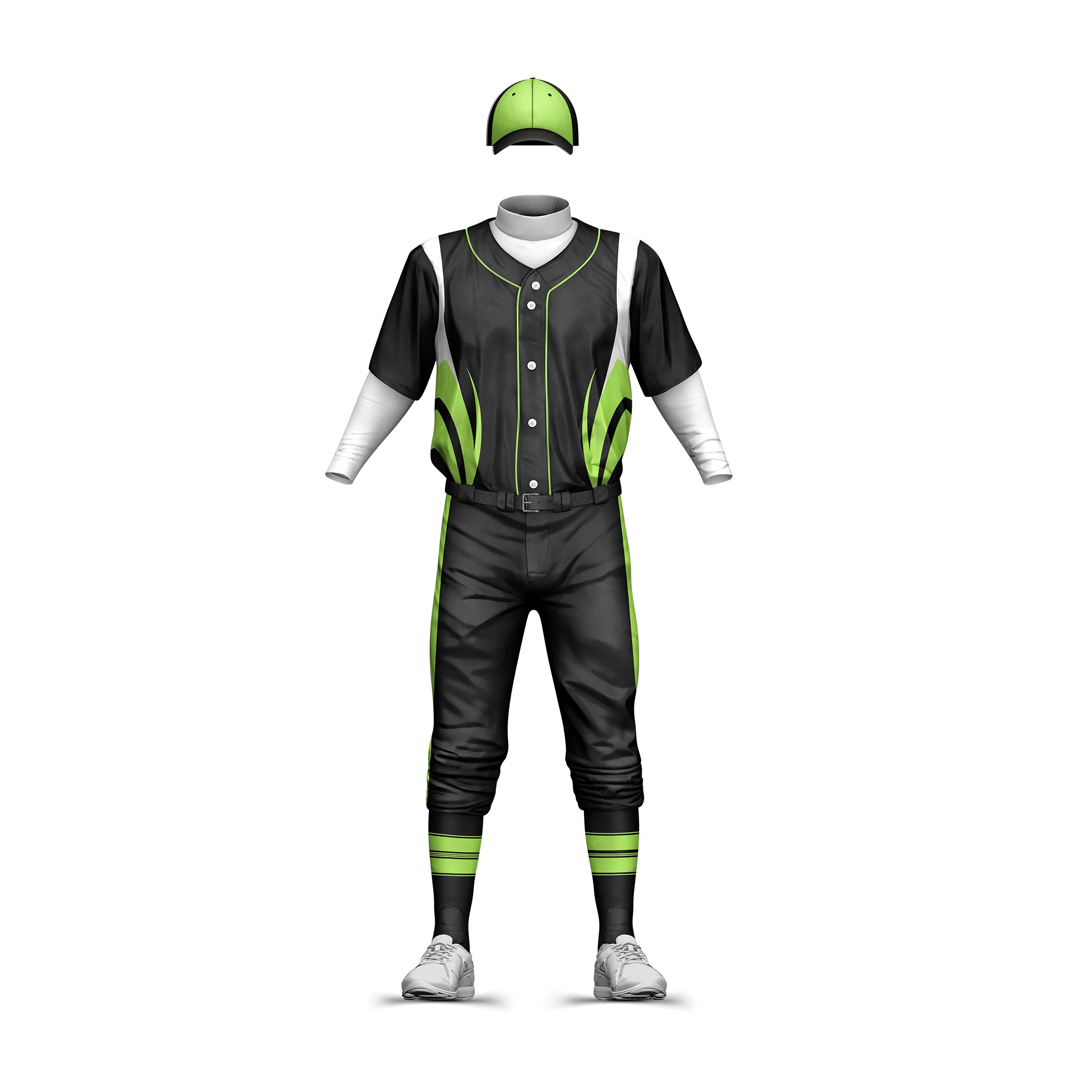 Baseball uniforms unisex wholesale custom mesh fabric sublimated