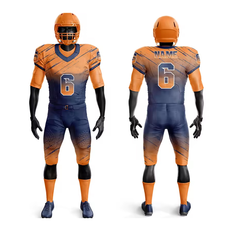 100% polyester made men american football uniform breathable easy wear