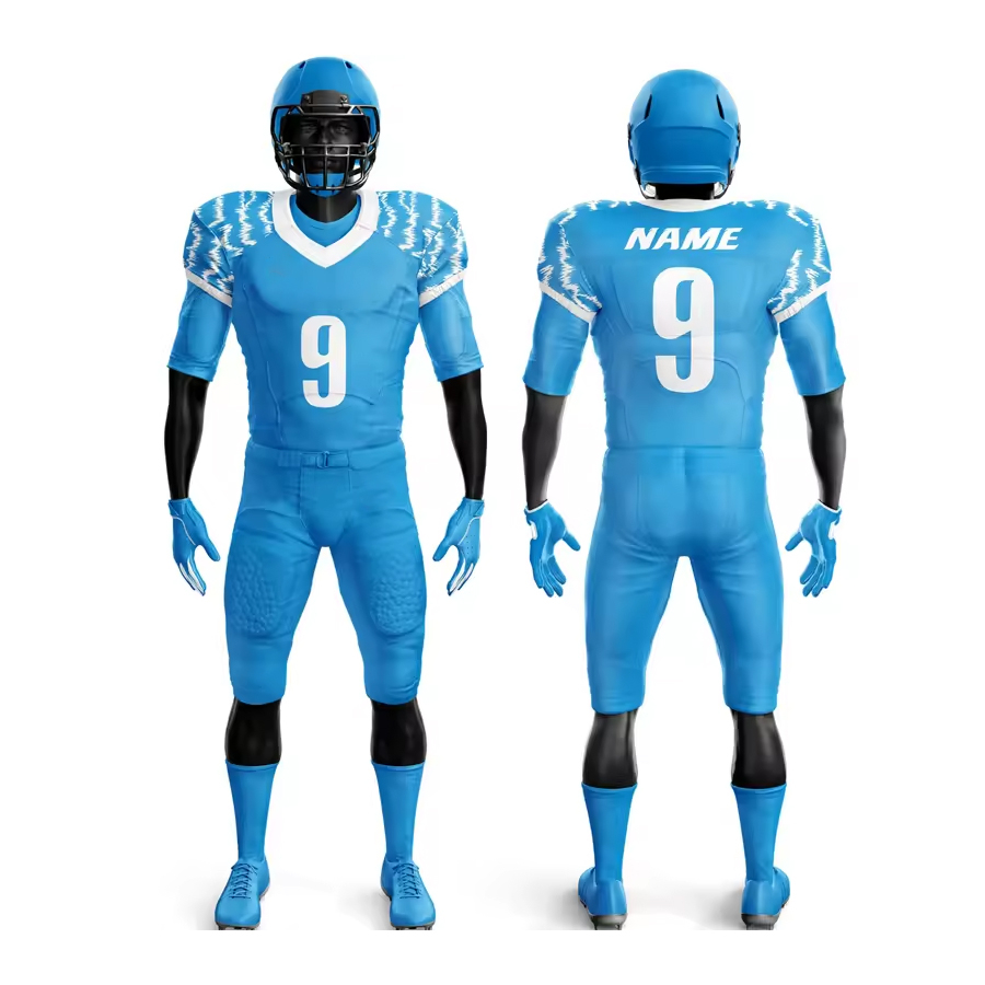 youth custom american football set breathable polyester uniform