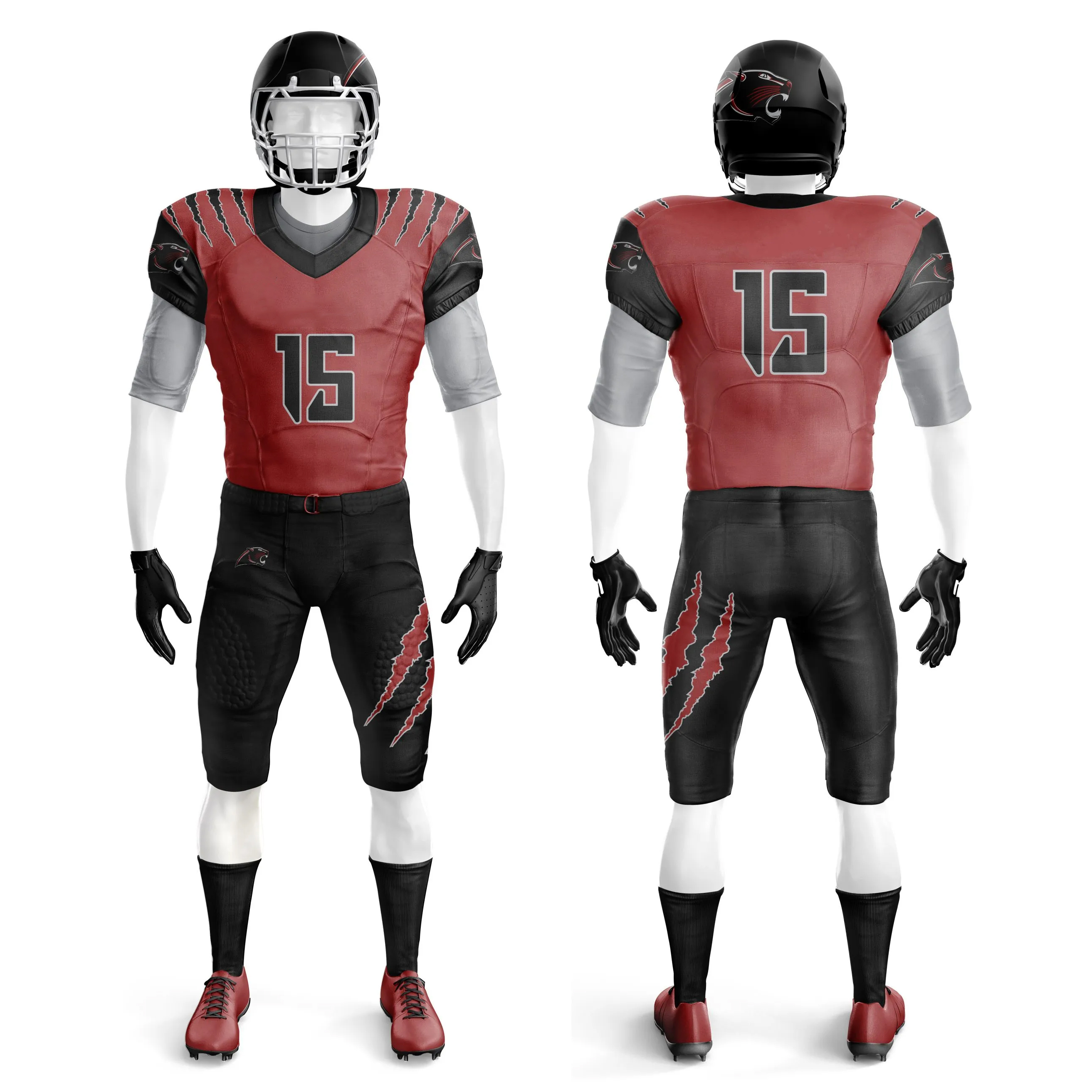 High quality custom plus size american football uniforms wholesale