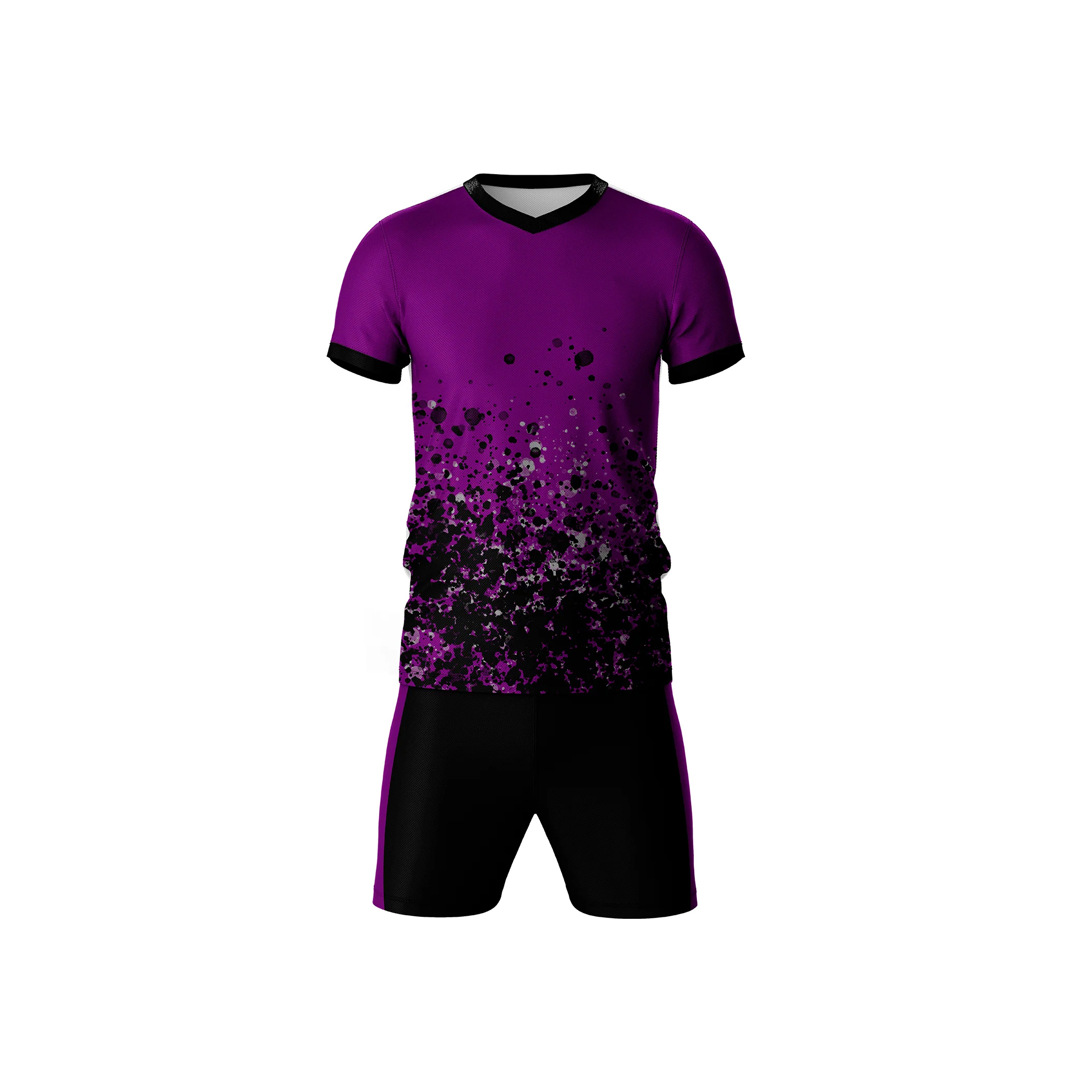 Custom team logo sublimated printed 100% polyester moisture v neck rugby