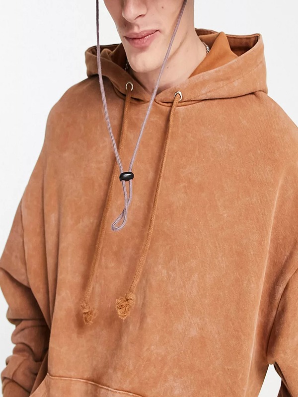 New Trending Men Vintage Acid Wash Plain Hoodies Sun faded Wash Blank Hoodie