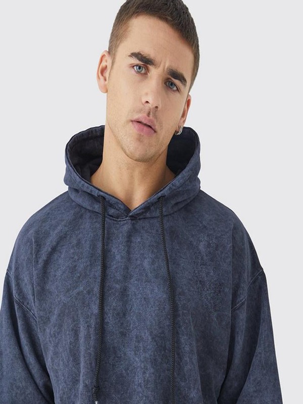 New 100% Cotton Casual comfort High Quality Trend Acid Wash Vintage Hoodie