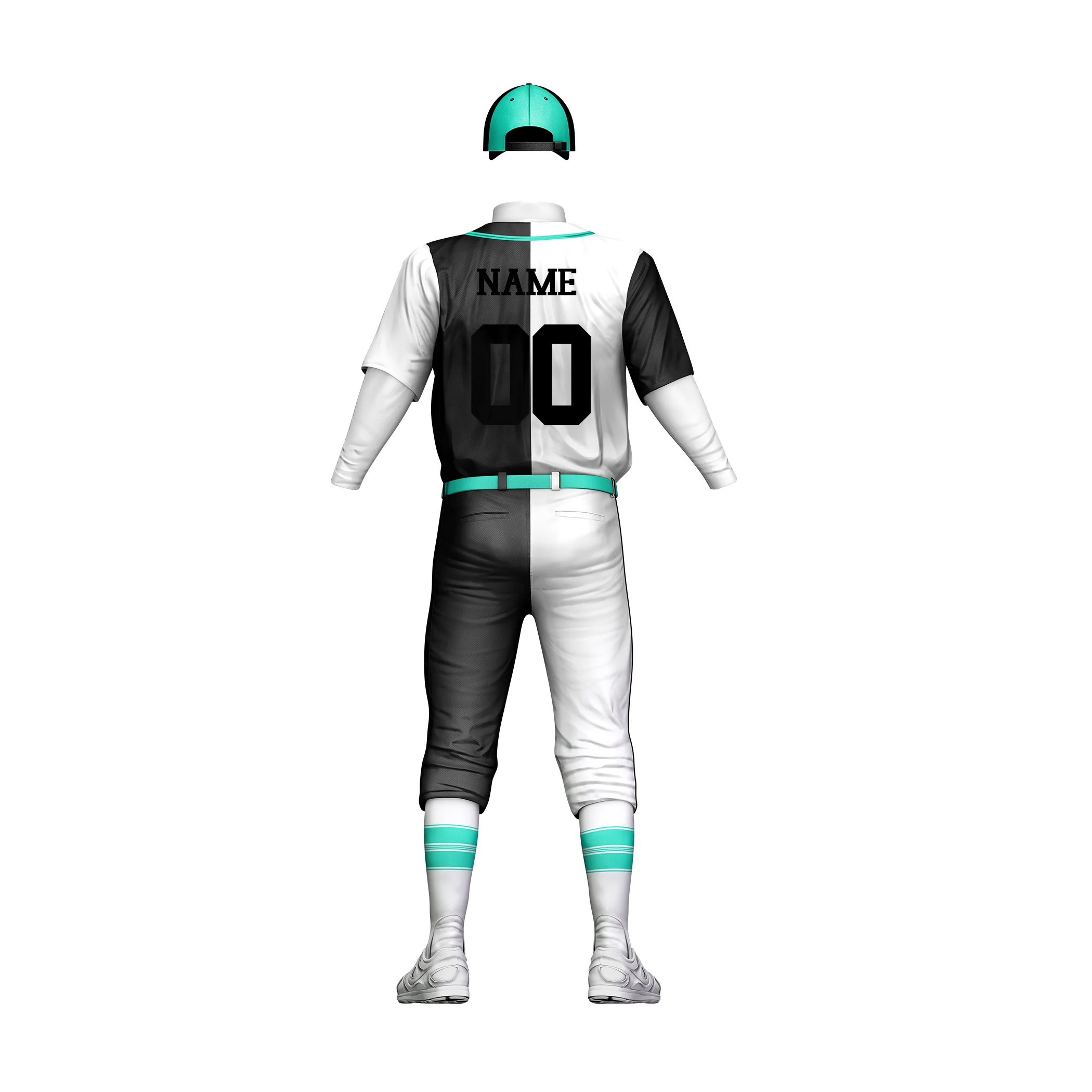 New arrival breathable plaid polyester baseball softball uniform moist