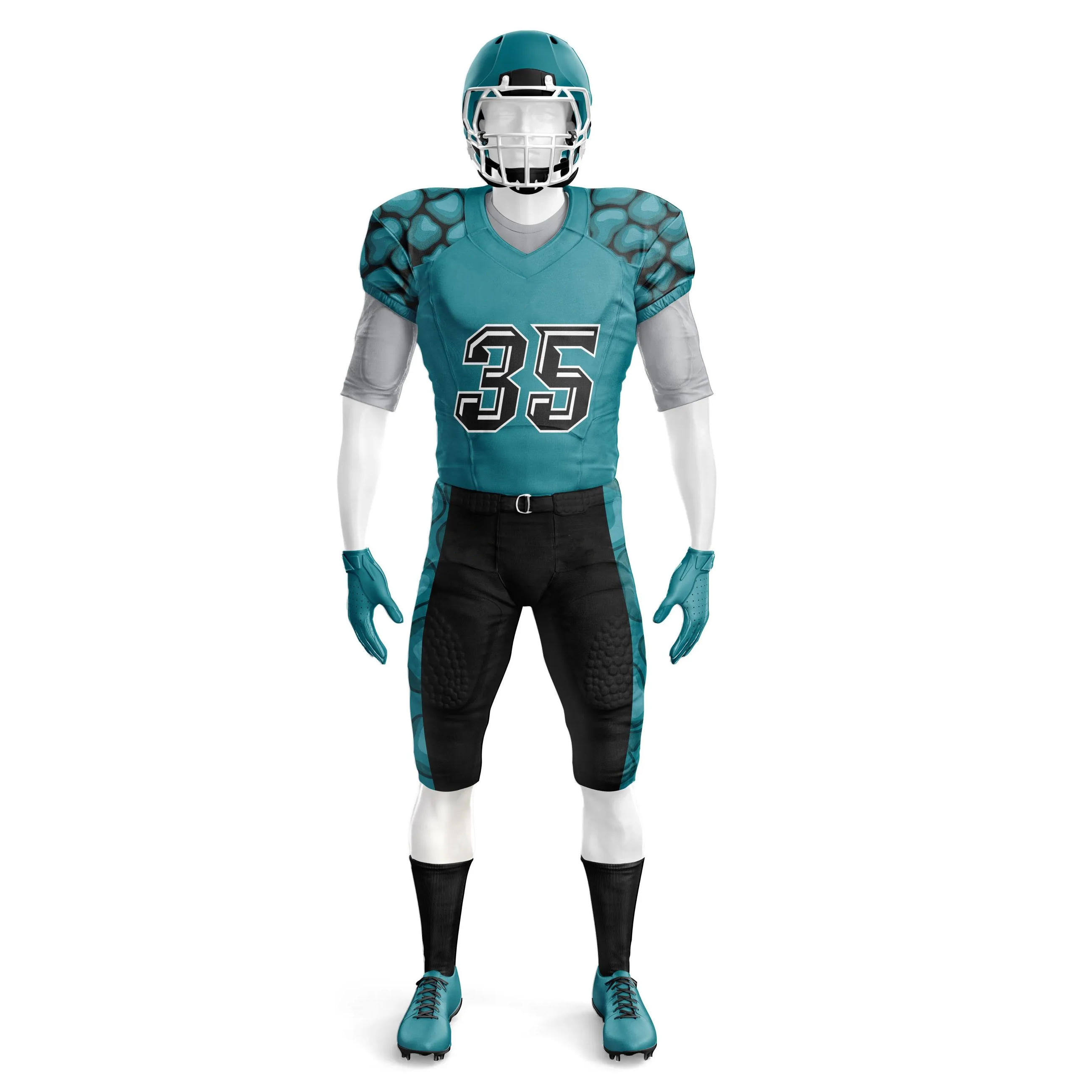 High quality custom plus size american football uniforms wholesale