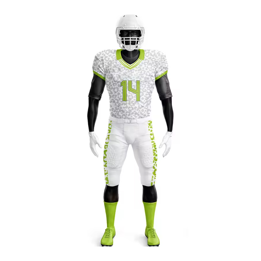 youth custom american football set breathable polyester uniform