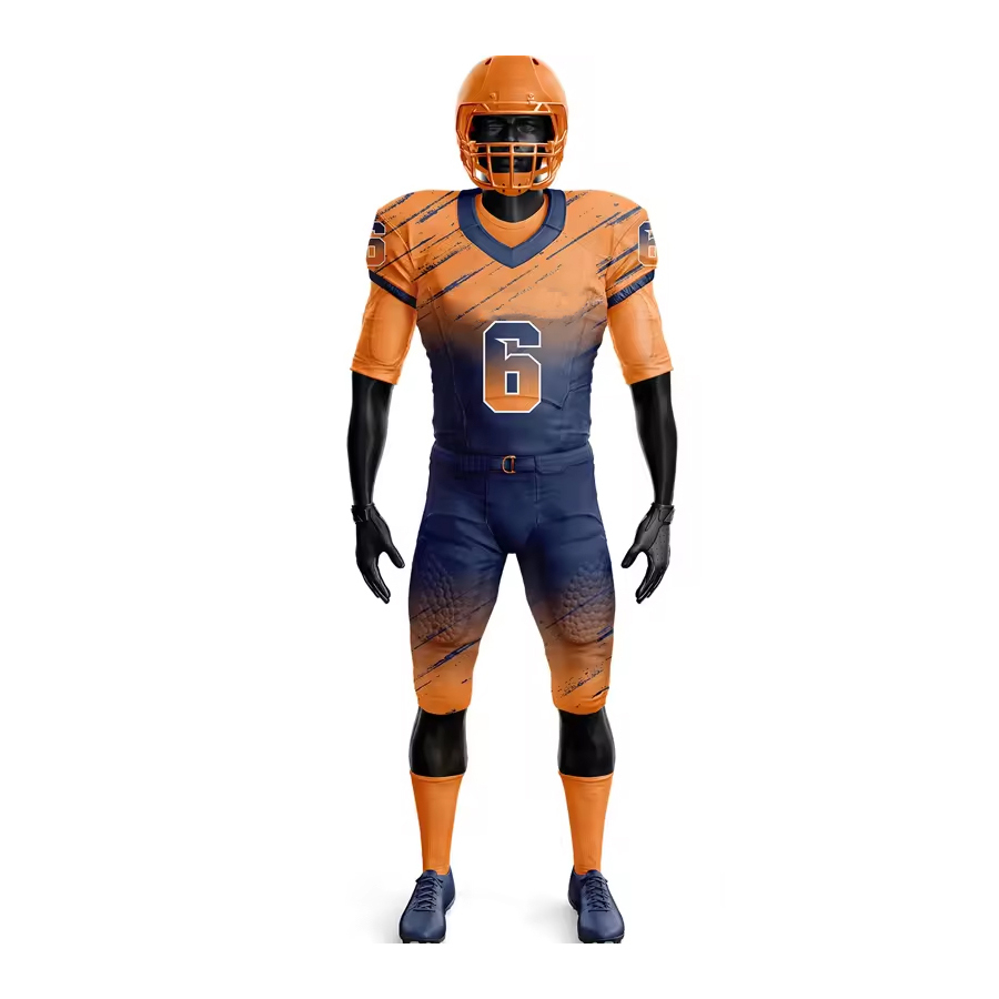 100% polyester made men american football uniform breathable easy wear
