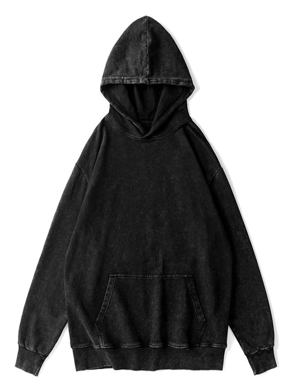 Hoodies Men High Quality Unisex Blank Acid Wash Full Hoodie for Winter