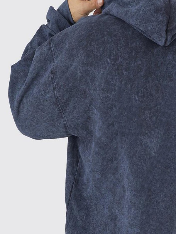 New 100% Cotton Casual comfort High Quality Trend Acid Wash Vintage Hoodie