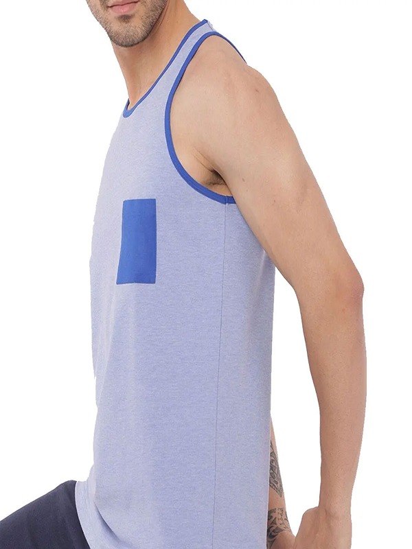 Custom Tank Top Men for Breathable 100% 230G Cotton Fabric Sleeveless Tank Top