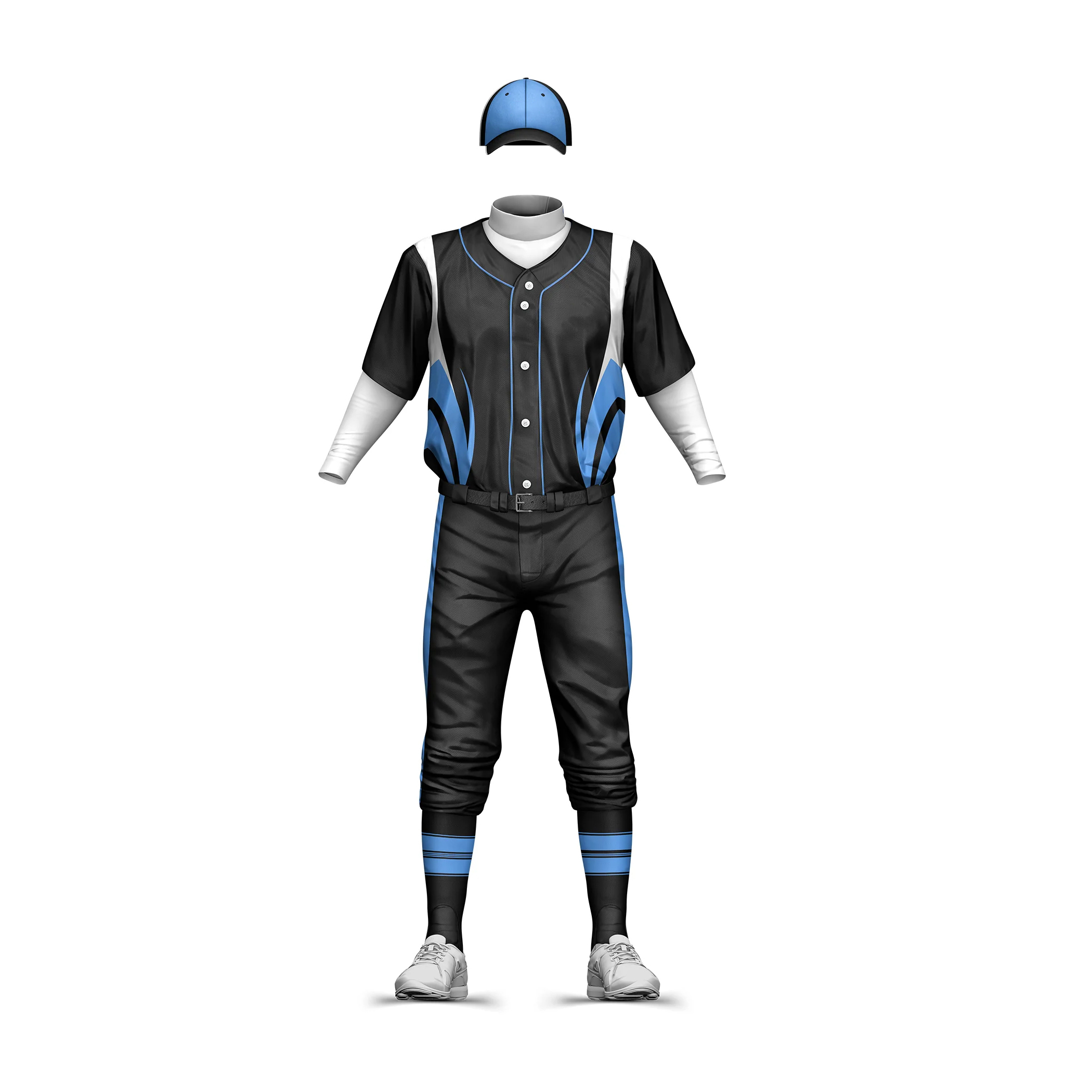 Baseball uniforms unisex wholesale custom mesh fabric sublimated