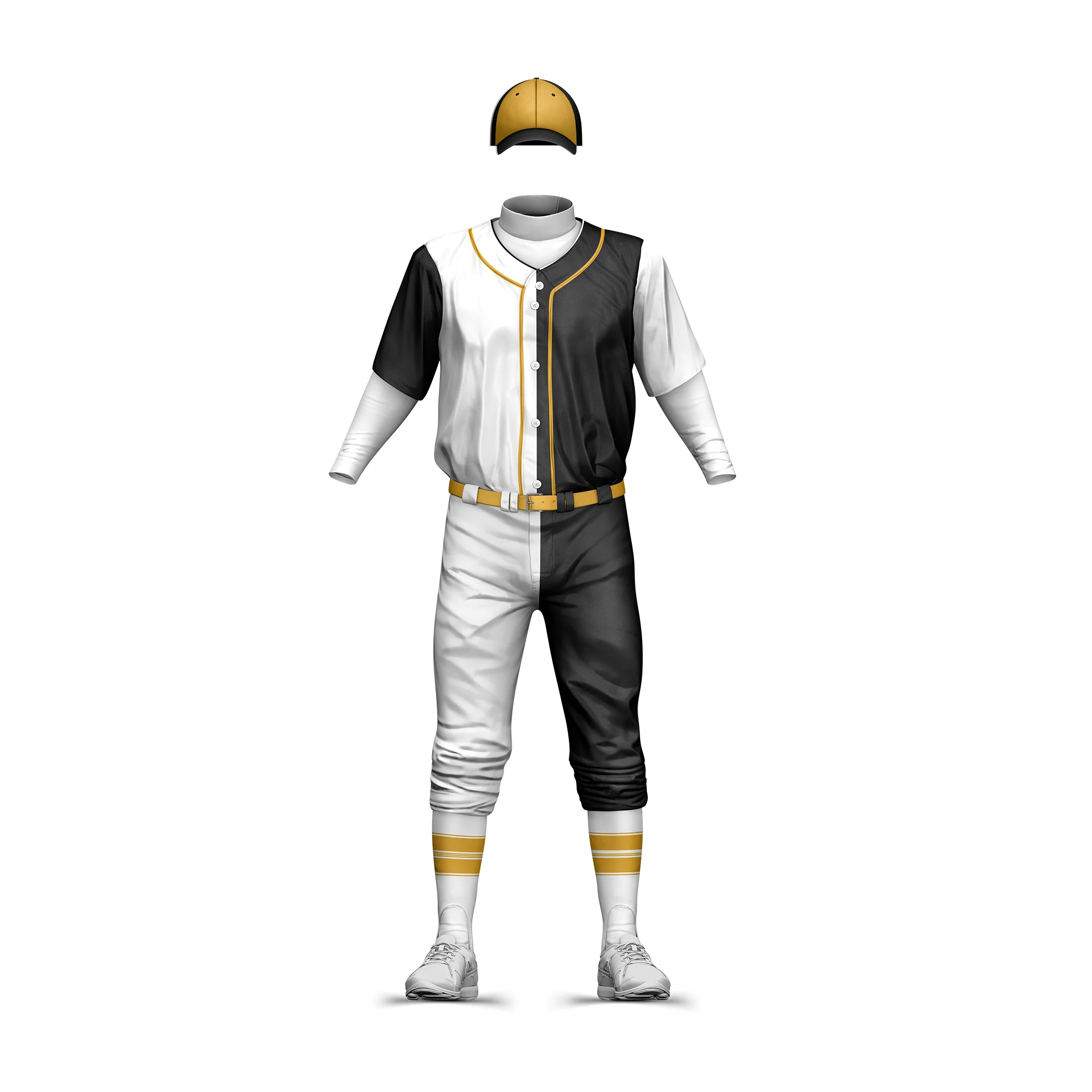 New arrival breathable plaid polyester baseball softball uniform moist