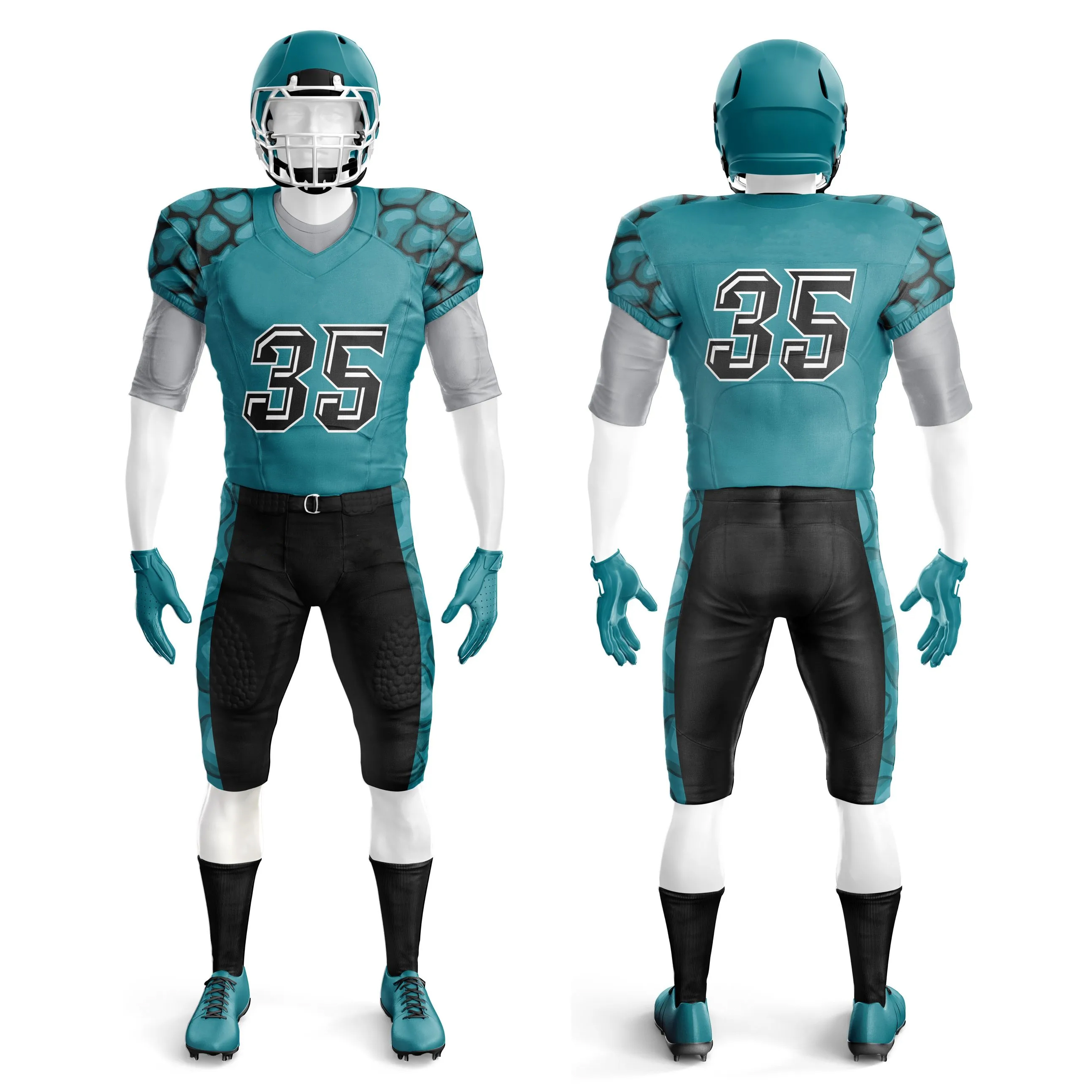 High quality custom plus size american football uniforms wholesale