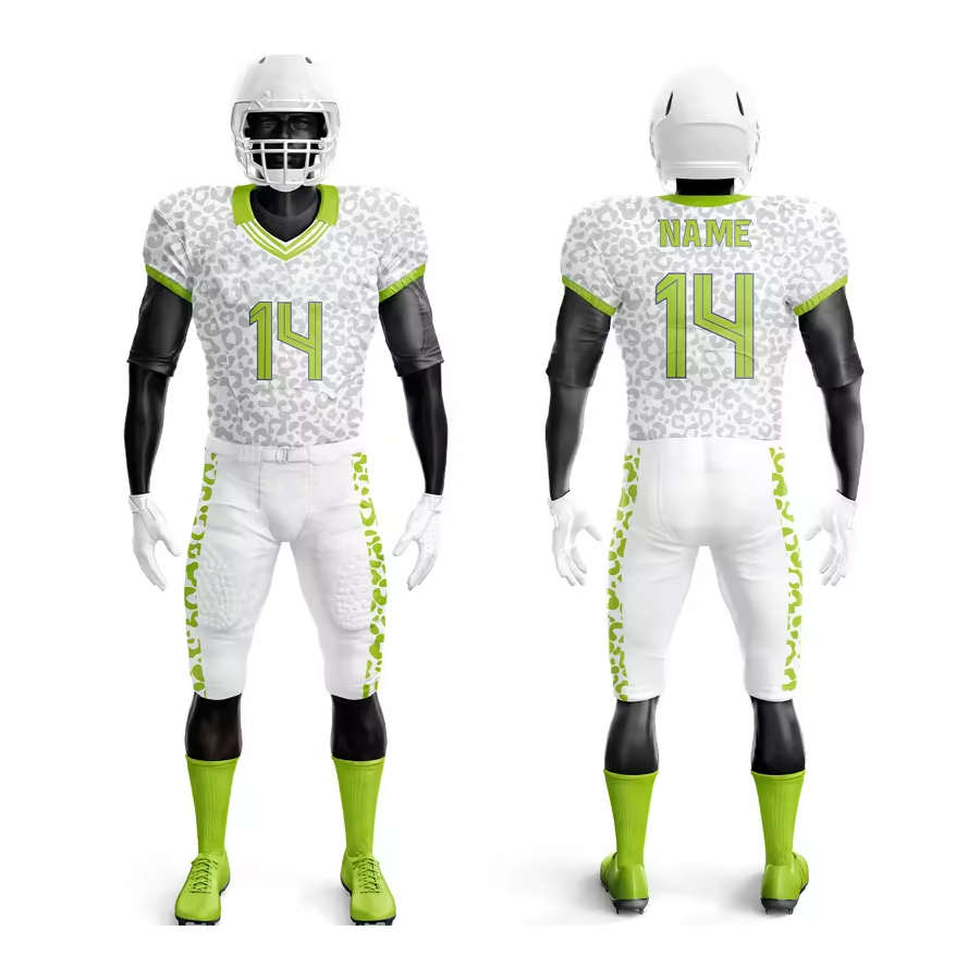 youth custom american football set breathable polyester uniform